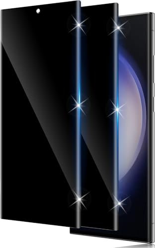 Funrae Verre Trempé Anti-Espion pour Samsung Galaxy S23 Ultra 5G, Protection Écran de Confidentialité Film Privacy, 9H Dureté Anti-Rayures Anti-Spy Anti-Traces Protège Écran [2 Pièces]