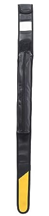 Segrehy Billard Clubbeutel Premium PU Leder wasserdichte, tränenfeste Reißverschluss Billard Cue Case für 3/4 Snooker Stick Black Compact Größe 120 cm