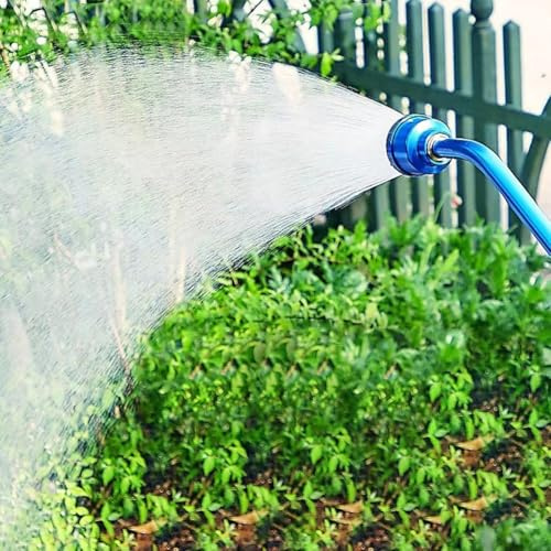 Bewässerungsstab mit 1000 Löchern für Gartenschlauch, Aluminiumkörper mit Gummigriff, Daumenkontrolle, Ein-/Ausventil, auslaufsichere Dichtungen, 60 cm, Grün