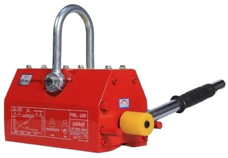 Permanentmagnet-Hebevorrichtung 400/600 kg Magnetspannfutter 1/2-Tonnen-Stahlplatte 3 Tonnen 5 Tonnen Rundstab Leistungsstarker Magnet (200 kg)