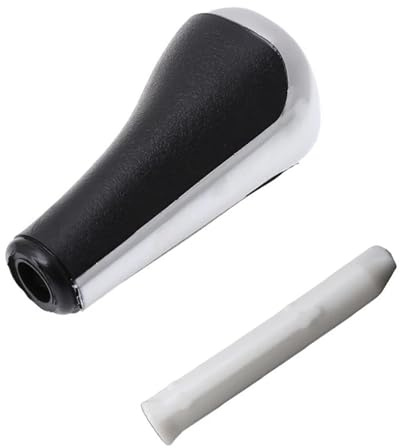 Tkxvcejv Perilla Palanca Cambios para Peugeot 206, 207, 208, 301, 307, 308, 407, 408, 607, 3008, 5008, Palanca de Cambios, Pluma automática(Chrome and Adapter)