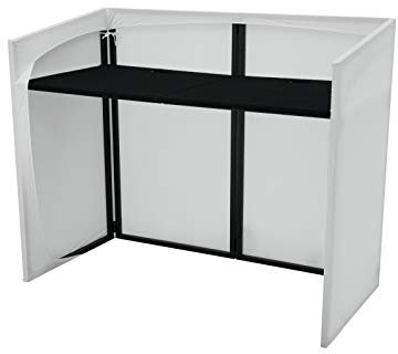 OMNITRONIC Mobile DJ Stand inkl. Cover | Portabler DJ-Tisch mit Verkleidung für mobile Anwendungen