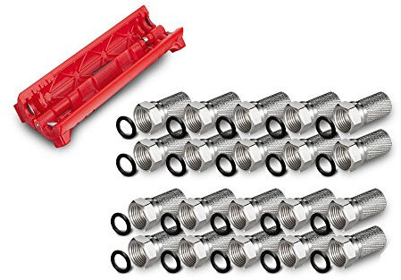 HD Sat Kabel Kabelmesser Abisolierer 20x F Stecker Koaxialkabel 4K ARLI