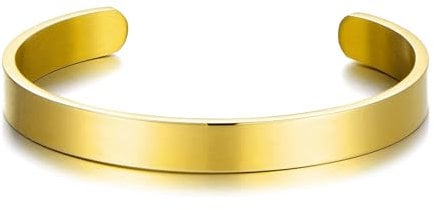 Philip Jones Men's Gold Plated Stainless Steel Cuff Bracelet
