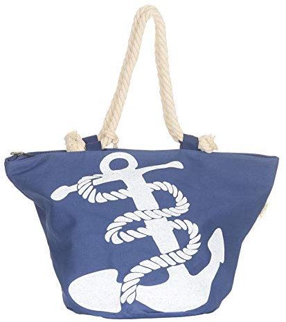 Unbekannt Markenwarenshop-Style - Große Strandtasche Anker Maritim (86)