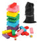 Wondertoys Wooden Stacking Toys Brettspiele Bausteine für Kinder Balancing Puzzles Spielzeug Lernen Pädagogische Sortierung Familienspiele - 48 Stück