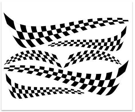 4R Quattroerre.it Adesivi Stickers Bandiera Scacchi 35 x 50 cm