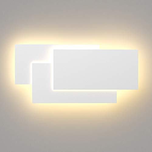 Klighten LED Wandleuchten Innen 36W Mordern Wandlampe IP 20 LED Wandbeleuchtung für Wohnzimmer Schlafzimmer Treppenhaus Flur Warmweiß 3000K, Weiß