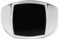 Herren Ring Siegelring mit Onyx Stein schwarz 925 Silber massiv quadratisch eckig poliert glänzend | Männer-Schmuck aus Deutschland mit Geschenkbox (60)
