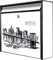 banjado® Burg-Wächter® Briefkasten mit Motiv New York Skizze/Briefkasten ohne Zeitungsfach 32x36x10 cm groß/Briefkasten mit Namensschild A4 Einwurf inkl. Montagematerial & 2 Schlüsseln