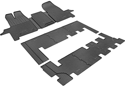 Auto Fußmatten Gummimatten Rigum geeignet für Ford Transit/Tourneo Custom 8-Sitzer 2012-2018 Passgenau + Auto Duft/BesteKauf