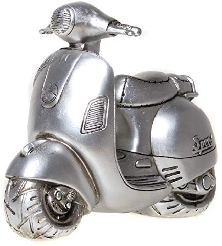 Spardose Sparbüchse Motorroller Roller Vespa Dekoobjekt Figur Skulptur Statue aus Polyresin