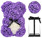 Regali per mamma, regalo di compleanno per donne, regalo di San Valentino, orsacchiotto rosa, in una confezione regalo, confezione regalo completamente assemblata, matrimonio e anniversario... (viola)