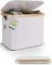 HENNEZ Caja Almacenaje con Tapa - Cestas Almacenaje 40L - Cesto Ropa Sucia - Cajas Almacenaje Decorativas para Estantería Kallax - Cajas de Almacenamiento Tela Bambú Cajas Organizadoras con Tapa Beige