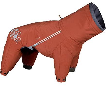 Hurtta Mudventure Overall ECO, Hunderegenmantel, Wasserdicht, Cinnamon-Orange, 65M