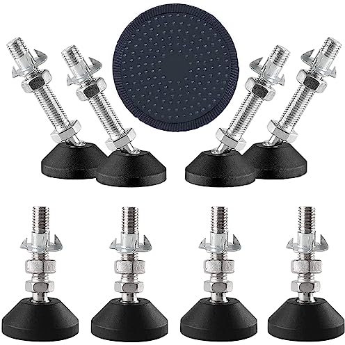 Uni-Fine 8 Stück Nivellierfüße M8*50*Ø50mm Kann 450 kg standhalten, stellfuß, stellfüße höhenverstellbar,verstellbare möbelfüße, höhenverstellbare füsse für möbel