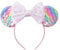 AQOKKA Mouse Ears Headbands with Bow Minnie Ears Cosplay Costume Hair Accessories for Women Girls Birthday Party Decoration