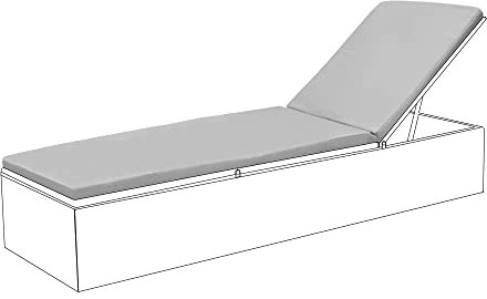 Gardenista Cuscino per Sedie a Sdraio per Giardino | Pieghevole Cuscino per Sdraio Resistente all'acqua Lettino Prendisole | Cuscino per Sedie da Esterni | Leggero Cuscini per Sdraio (1, Grigio)
