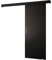 KRYSPOL Schiebetürsystem Salwador 1 Komplett-Set für Schiebetüren, Trennwände Innentüren, Modern Design (schwarz matt/Gitter: schwarz matt/Griff: Silber)
