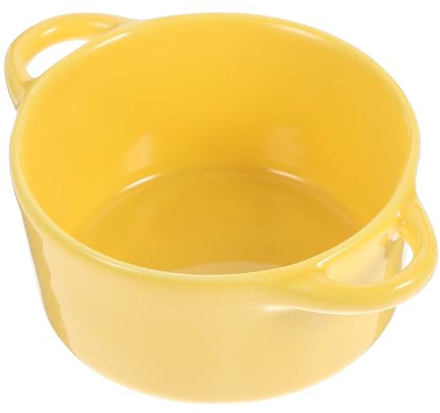 UPKOCH Set di piatti per zuppa di cipolle, in ceramica, con zuppa di cipolle francese, per zuppa di cipolle, per riso, dessert, cucina, per tagliatelle, arancione, mini forno