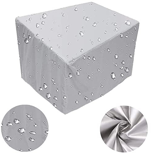 Gartentisch Abdeckung 90x90, Schutzhülle Gartentisch 90x90x40cm Abdeckplane für Gartenmöbel Schutzhülle Gartenmöbel Abdeckhaube Rechteckige Winddicht Wasserdicht Anti-UV - (Silber 90x90x40cm)