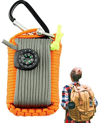 Camp Survival-Kit | Camp-Angel-Set | Survival Professional Supplies Wandern Jagd Katastrophen Camping Abenteuer, inkl. Schnursäge, Paracord, Pin, Return