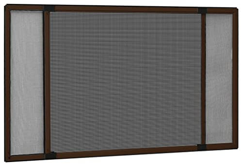 homiuse Mosquitera Extensible para Ventanas Marrón (75-143) x50 cm Fibra de Vidrio Mosquitera Comedor Resistente Rayos UV Mosquitera Oficina Alejan Insectos Mosquitera Dormitorio