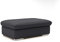 CAVADORE Echtleder-Hocker Valerie / Polsterhocker mit Metallfüßen als Beistellhocker, Fußhocker, Sitzgelegenheit, Couchtisch / 102 x 43 x 68 / Leder Schwarz