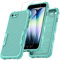 Für iPhone SE 2020 iPhone SE 2022 Hülle iPhone 8/7 Hülle, Stoßfest Rugged Hülle mit 9H Displayschutz-Glas Fallschutz Handyhülle iPhone SE 2020 TPU Outdoor Case mit Kameraschutz für iPhone 8(Grün)