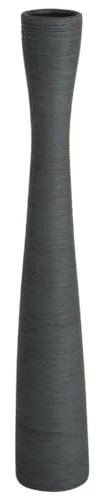 Homaisson Hohe Schwarze Keramikvase für Moderne Wohnkultur, 41,9 cm, minimalistische Bodenvasen für Pampasgras, dünne Blumenvase, schlanke Vase, dekorative Vase für Büro, Schlafzimmer, Wohnzimmer