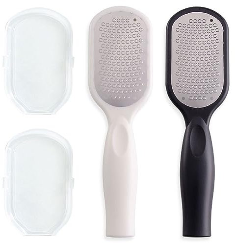 2 Pcs Foot Files Reusable Stainless Steel Foot Scraper for Removing Hard Skin Dead Skin Pedicure Tool Foot Care Tool
