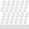 Mending Plates Flat Brackets, 12 Pcs Stainless Steel Straight Brace, Corner Fixing Joining Plates for Furniture Wood, With 48 Screws