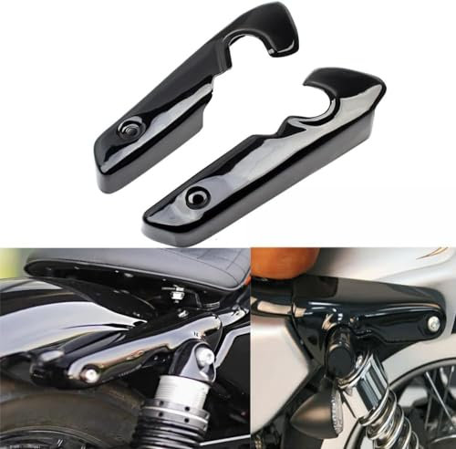 FTKDMT Kotflügel-Stützhalterung für hinteren Kotflügel, Blinker-Lichthalterung, Schwarz, Metall, Passend für Harley Sportster XL 883 1200 48 72 2004–2020