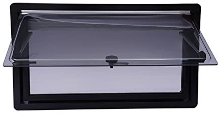 Shiyinge 90 x 50 cm - Fenêtre latérale - Pour caravane, camping-car, caravane, van - Push Up - Pliable - Protection solaire - Moustiquaire occultant