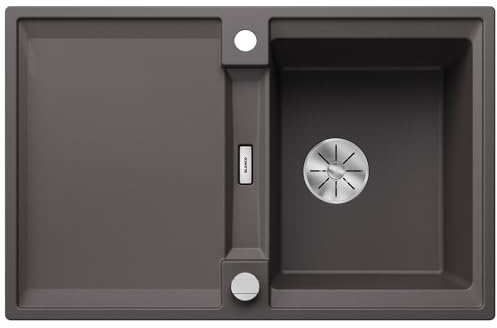 BLANCO ADIRA 45 S | Granitspüle aus SILGRANIT cafe | [78x50x21,2 cm] | für 45 cm breite Unterschränke | Reinigungsfreundliche Öberfläche | Großes Becken | reversibel