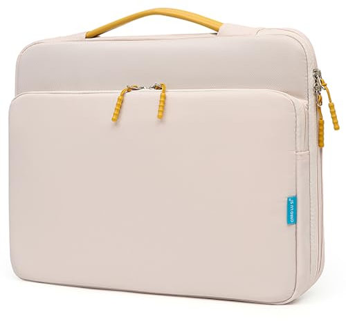 Veki 13-14 Pulgadas Funda para Portátil Impermeable, Anti-rasguños Fundas Ordenador Portátiles, Funda Blanda PC Portátil, Bolsa de Transporte para MacBook, Acer, HP, DELL, Lenovo, ASUS (Blanco)