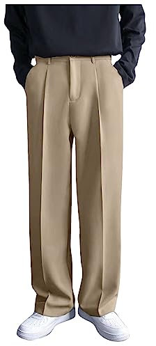 Fahrradhose Herren Gepolstert Loose Sporthose Herren Lang Schlupfhosen Für Herren Wite Strandhose Herren Lang 4XL Arbeitshose Latzhose Cargohose Herren Beige/Sand Schnittschutzhose（Khaki,38）
