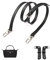 Umiup Universeller Leder-Schultergurt für Damenhandtaschen | Verstellbarer Taschengurt Ersatz - Passend für Longchamp Schultergurt (Black A)