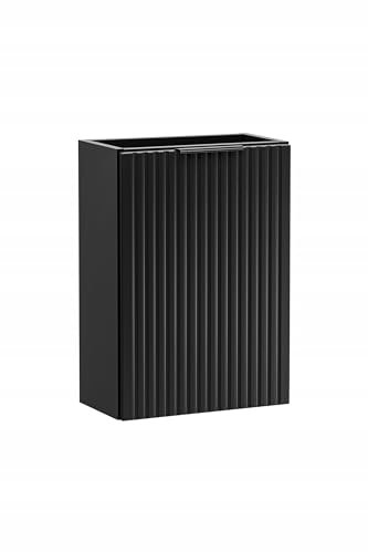Muebles Slavic Meuble de salle de bain suspendu sous lavabo, ouvrable, noir, stratifié 40 cm