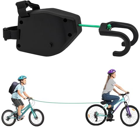 Tolesum Abschleppseil Fahrrad Kinder,2.5M Fahrrad Seilzug Kinder, Einziehbarer Follow Me Fahrrad Zugseil,Fahrrad Abschleppseil Zubehör für E-Bike, Tandemstange Kinderfahrrad,Mountainbike