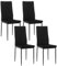WOLTU Esszimmerstühle 4er Set, Küchenstühle mit hoher Rückenlehne Metallbeinen, Stühle Esszimmer Küche Wohnzimmer, bequemer Polsterstuhl mit Samtbezug, Essstühle modern, Schwarz, EZS49sz-4