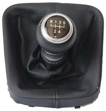 OEXRIG Pomos De Palanca De Cambios para VW para Golf 5 MK5 2004-2008 Accesorios de decoración pomo de Cambio de Marchas para Coche Plateado Cubierta de Bota Gaitor Perilla De Cambio(5 Speed Set)