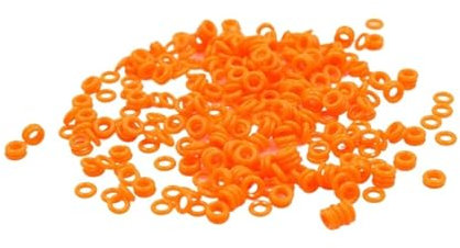 KOVNOVI 100 stücke O-ringe OD4/5/6/7/8/9/10 * 1mm Farbige Silikon Abdichtung O Ring Dichtungen Zubehör(Orange,5x1mm)