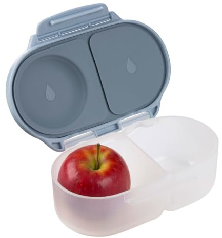 b.box Snackbox | Mini Bento-Brotdose mit 2 auslaufsicheren Fächern | Ideal für Kleinkinder, Kinderlunch und Snacks | Passt für ein ganzes Stück Obst | BPA-frei