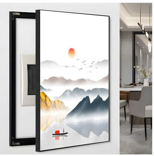 Sicherungskasten Abdeckung Schrank, Zählerkasten Dekorative Malerei, Moderne Dekorative Stromkastenabdeckung, Verteilerkasten Abschirmung Dekorative Gemälde, Für Wohnzimmer(B,45x55 cm/17.7x21.7 in)
