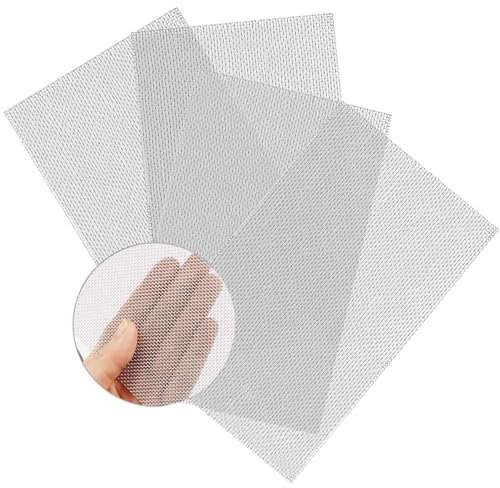 ZZOSRDR 4 PCS Wire Mesh Sheet, 304 Stainless Steel Woven Wire 20 Mesh Metal Mesh Sheet Rodent Control Insect Mesh Pest Proofing Mesh for Windows, Door, Filter, 12 x 8 Inches (300X 210mm)