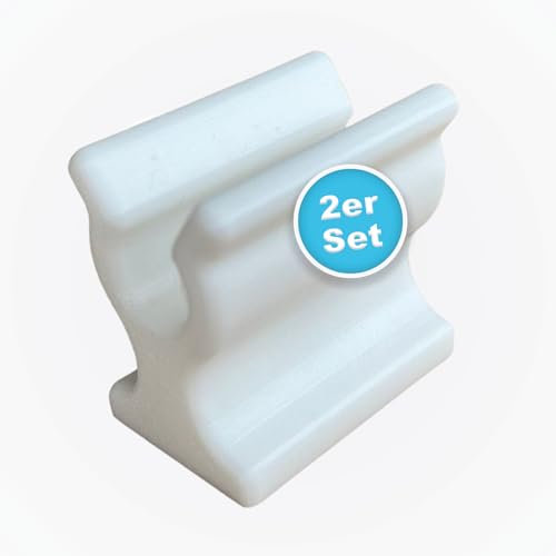 Halterungen passend für Markisenkurbel von Wohnmobil Stützen - 10 mm Durchmesse, 2er Set, Flexibel & Unzerstörbar, Einfache Montage mit Schrauben oder Klebeband - Made in Germany (Weiß)