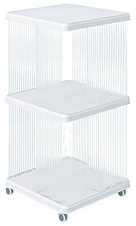 Zdlopteron Drehbares Bücherregal 2–5 Ebenen, 360° bücherregal drehbar, ABS-drehregal bücher für Homeoffice, Wohnzimmer, Arbeitszimmer und Bibliotheken(2 Tier B)