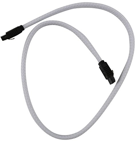 Steowsey 50cm Sata 3.0 III Sata3 7Pin Cable de Datos Cables Ssd 6Gb/S Cable de Datos de Disco Duro HDD con de Nylon Versión Superior ()