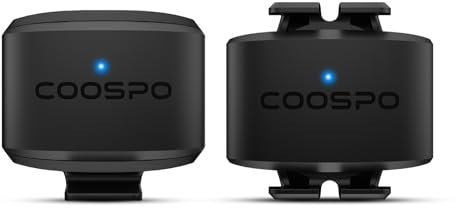 COOSPO BK9 Cadence&Speed Sensor,Bluetooth5.0 ANT+ Cycling Sensor,Wireless Bike Sensor,IP67 Waterproof&350H Battery,Compatible with Rouvy/Zwift/Peloton/Wahoo/Bike Computer